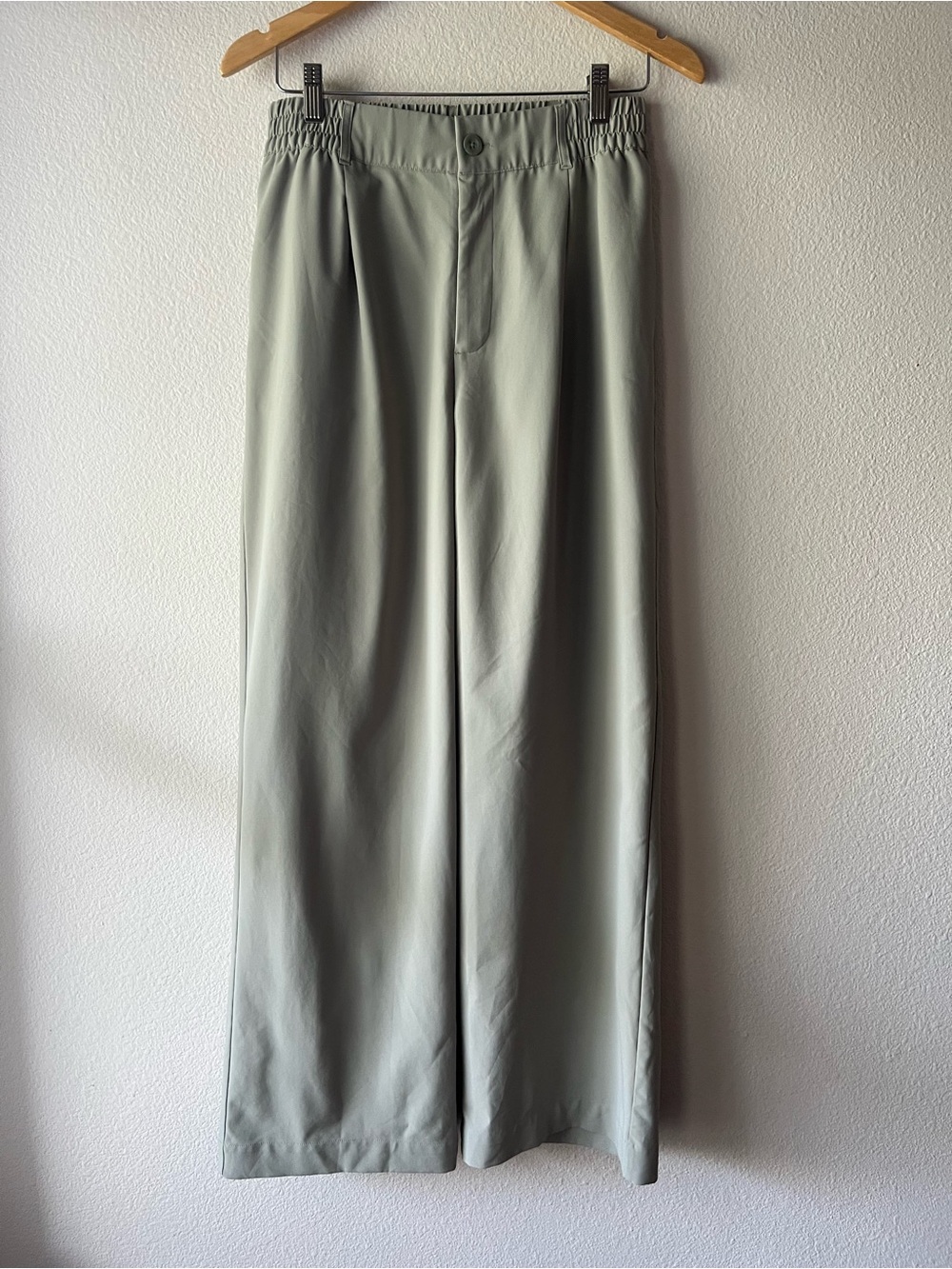 Beyond Yoga Status Wide Leg Trousers Green Size M
